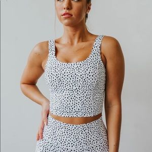 Astoria LUXE IGNITE Sports Crop - White Speckle